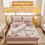 Bộ chăn chần ga chần chất liệu Cotton Đũi MemMinBedding tặng kèm gối ôm phong cách vintage