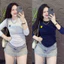 Áo thun PHOM ÔM body nữ Tay Dài phối lưới thêu tôn eo( TD29 ) Top Women