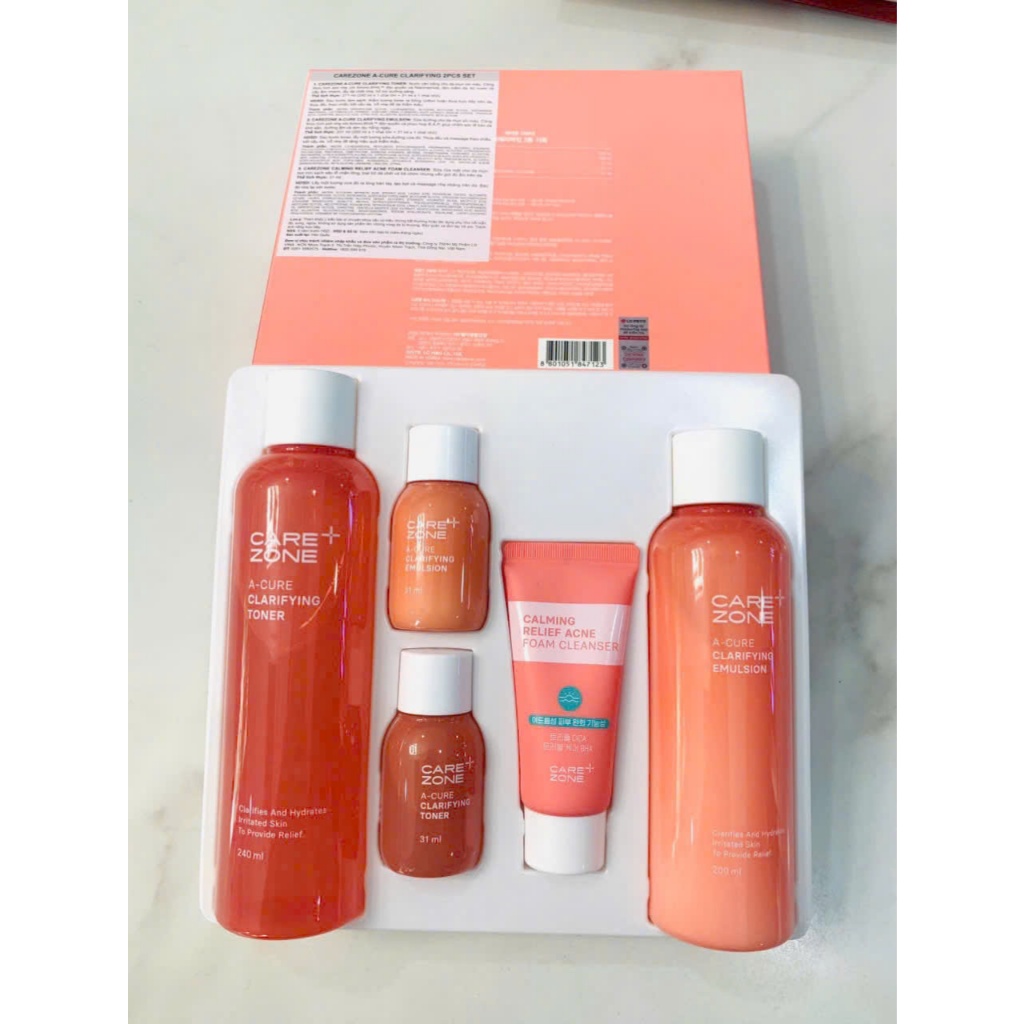 [DATE 11/2026] Bộ 2 bước dưỡng cho da mụn xỉn màu CAREZONE A-Cure Clarifying 2PCS Set