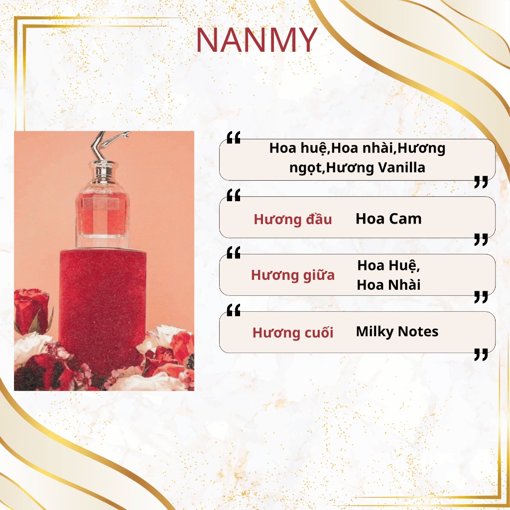 Nước hoa nữ Scandal EDP NANMY Perfum Đêm cảm xúc thăng hoa ngọt ngào