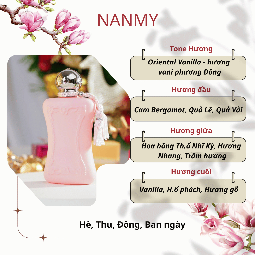 Nước hoa nữ NANMY Delina Exclusif | Nước Hoa Nữ EDP 10ml phong cách Nữ tính, Quyến rũ, Nổi bật, Sang trọng