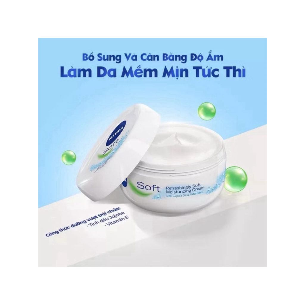 Kem Dưỡng Ẩm Nivea Soft – Cấp Ẩm Mềm Mịn /Dùng Cho Mặt & Body