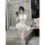 Đầm nữ chơi tiệc sang chảnh sexy yếm bồng phối ren a10