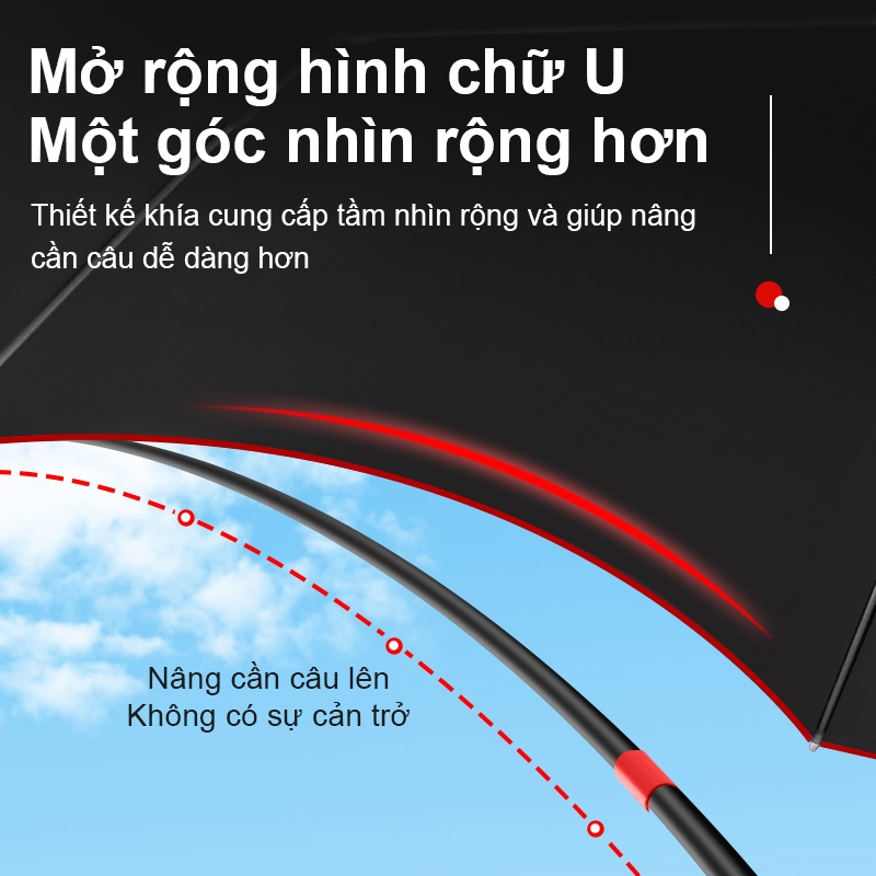 Chất Lượng Ô Câu Cá, Dù Câu Cá 2 Tầng Siêu Chống Thấm, 360° Chống Tia UV Cao Cấp,Độ Dài 2m2 - 2m4