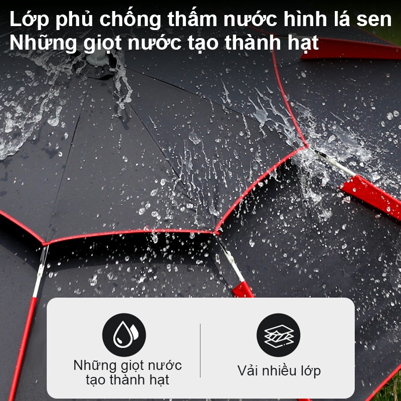 Chất Lượng Ô Câu Cá, Dù Câu Cá 2 Tầng Siêu Chống Thấm, 360° Chống Tia UV Cao Cấp,Độ Dài 2m2 - 2m4