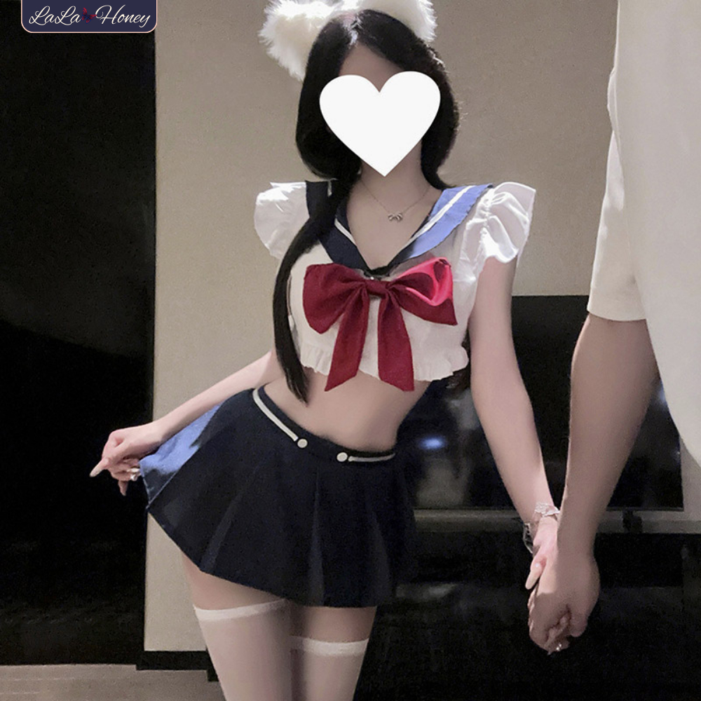 Đồ Ngủ Cosplay Học Sinh Quyến Rũ Cosplay Thủy Thủ Nóng Bỏng Váy Ngắn Gợi Cảm C235 - LaLaHoney