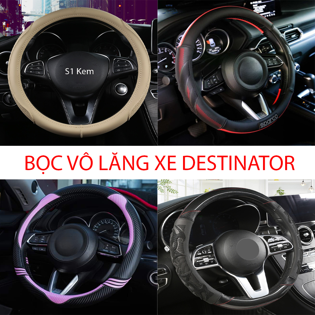 BỌC VÔ LĂNG XE MITSUBISHI DESTINATOR SIZE 38CM – DA CAO CẤP, CHỐNG TRƠN