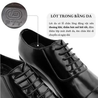 Giày tây nam công sở oxford captoe da bò đế phíp gỗ cao cấp màu đen, nâu mẫu F0302
