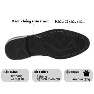 Giày da nam derby chính hãng FTTLeather, giày tây nam mặc vest, dự tiệc đế phíp khâu mckay F0305