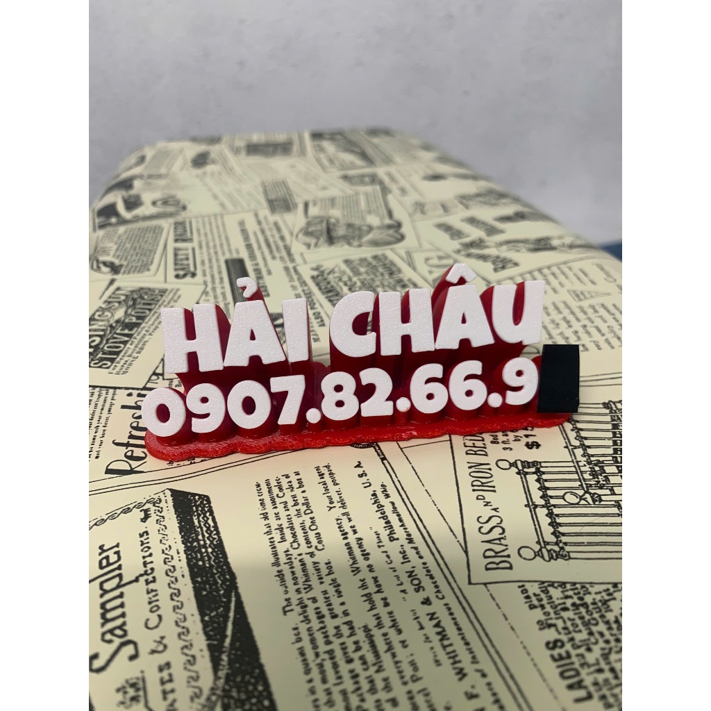 Biển số điện thoại để taplo xe hơi – chữ nổi 3D độc đáo (ghi chú sđt hoặc nhắn cho shop)