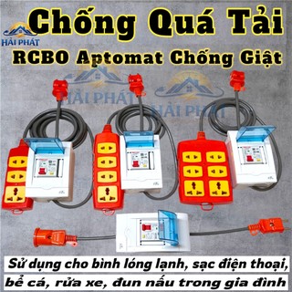 Bộ Ổ Cắm Điện Tích Hợp CB Chống Giật Chịu Tải 6000W Cho Các Thiết Bị Điện Gia Đình