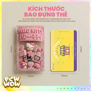 Bao Đựng Thẻ Nhân Viên Nhựa Mica Trong Suốt In UV Hoạ Tiết Nhân Vật Hoạt Hình Anime Manga Shin, Sanrio