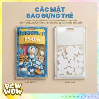 Bao Đựng Thẻ Nhân Viên Nhựa Mica Trong Suốt In UV Hoạ Tiết Nhân Vật Hoạt Hình Anime Manga Shin, Sanrio