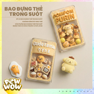 Bao Đựng Thẻ Nhân Viên Nhựa Mica Trong Suốt In UV Hoạ Tiết Nhân Vật Hoạt Hình Anime Manga Shin, Sanrio