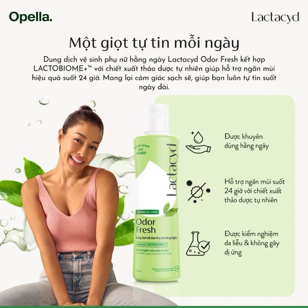 Dung Dịch Vệ Sinh Phụ nữ Lactacyd Odor Fresh Ngăn Mùi 24H 250ml shishop94