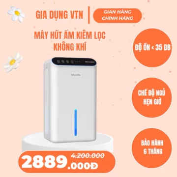 Máy hút ẩm kiêm lọc không khí diệt khuẩn công nghệ Đức - Thông Minh 2025 - Xử Lý Không Khí Ẩm Bụi