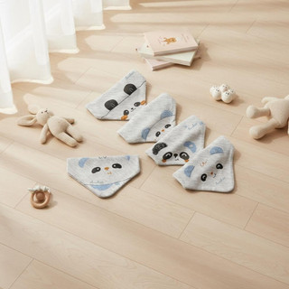 Sét 5 Yếm Tam Giác Anchee Chất Petit Có Cúc Bấm Cho Bé ( freesize 0M - 2 tuổi), nhiều màu sắc xinh xắn