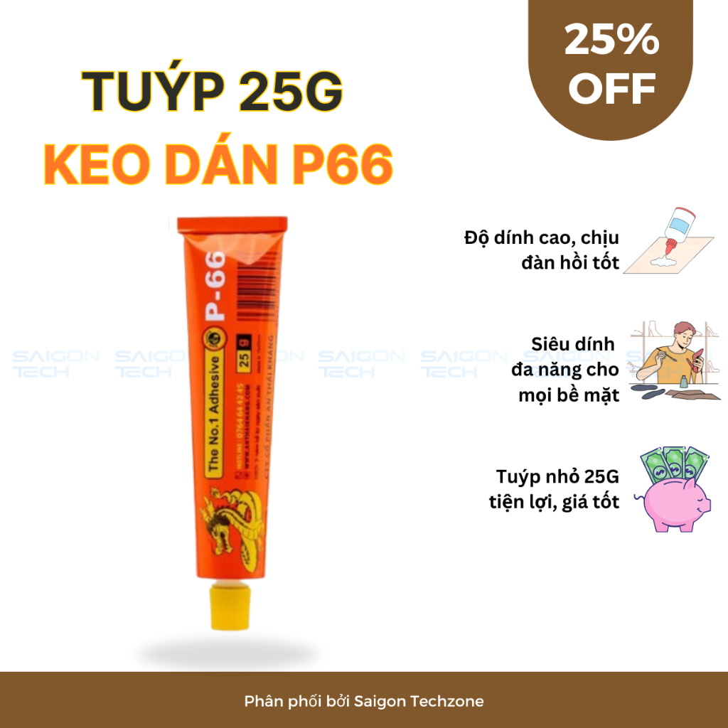 🔥TUÝP KEO DÁN RỒNG VÀNG ĐA NĂNG P-66 25GRAM DÁN GỖ, ĐỒ DA, THẢM, GIÀY DÉP, NHỰA, CAO SU, ĐỒ GIA DỤNG