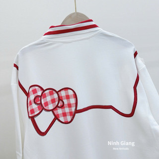 Áo Phông Gấu 13De Marzo Polo Kitty Đính Đá Nơ Đỏ QC