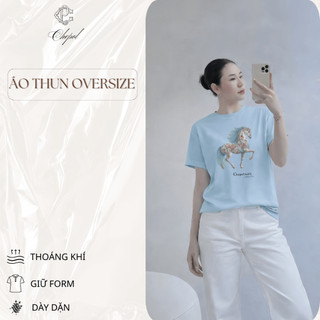 Áo thun nữ Chepol in chú ngựa cao cấp, áo phông chất cotton co dãn 2 chiều, thoáng mát, có bigsize đến 120kg - CP_20280