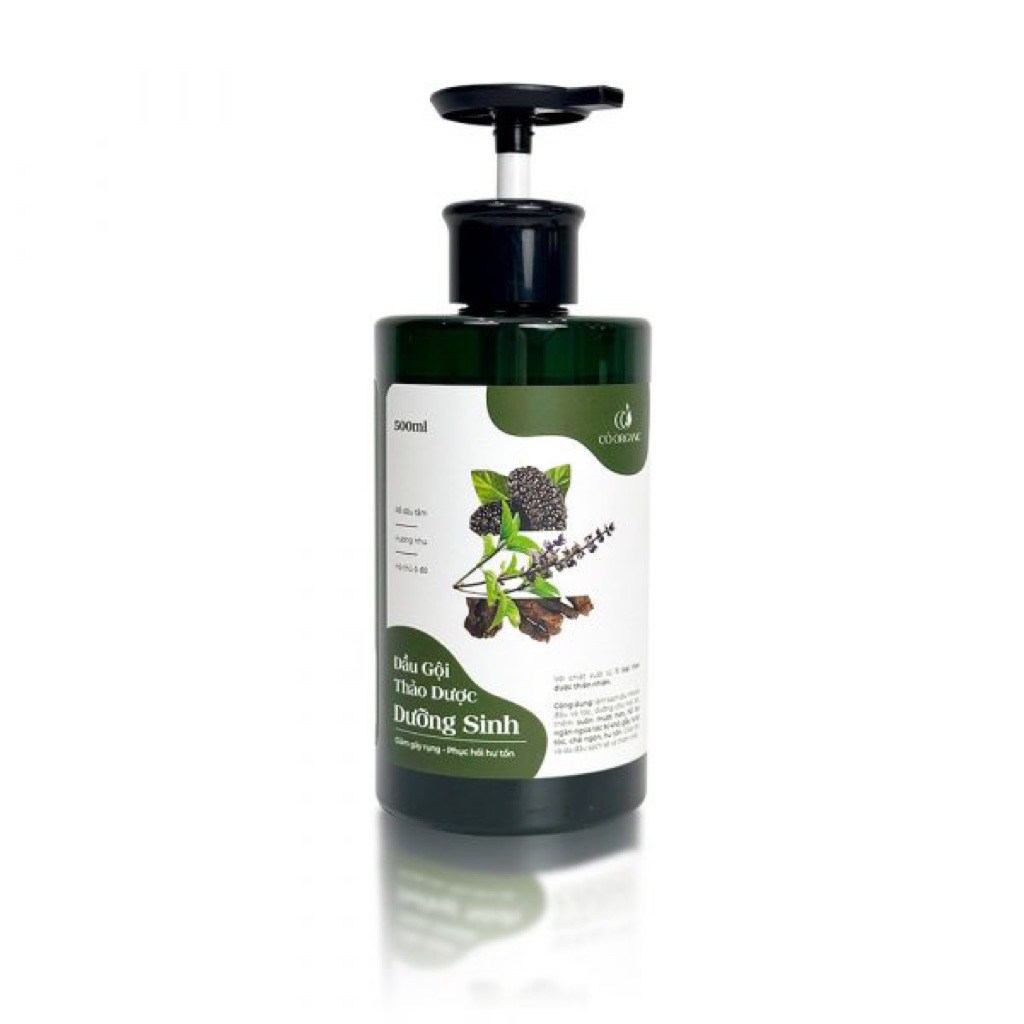 Dầu gội thảo dược dưỡng sinh Cỏ Organic 500ml giúp lưu thông tuần hoàn máu, phục hồi hư tổn, ngăn rụng tóc tặng 1 mặt nạ