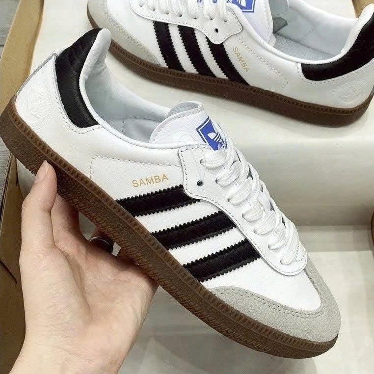 Giày thể thao adi sam_ba white black, giày sneaker nam nữ full bill box