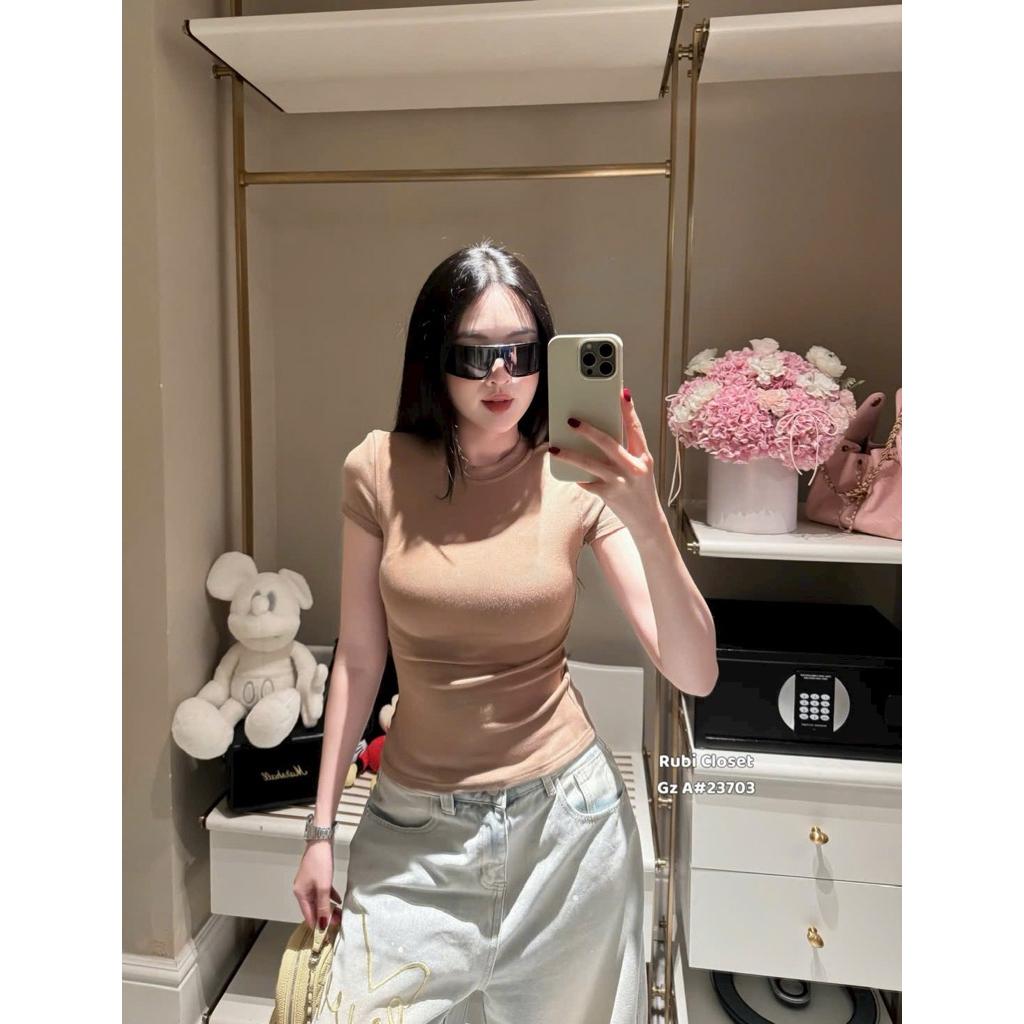 Áo thun cộc tay WU•33 đệm vai