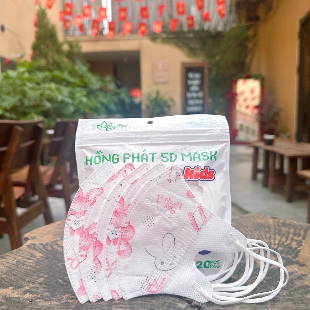 KHẨU TRANG 5D HỒNG PHÁT MASK CHO BÉ TỪ 3-10 TUỔI