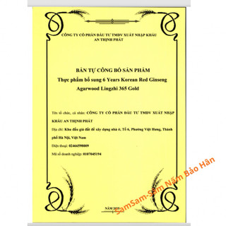 Thực phẩm bổ sung 6 Years Korean Red Ginseng Agarwood Lingzi 365 Gold