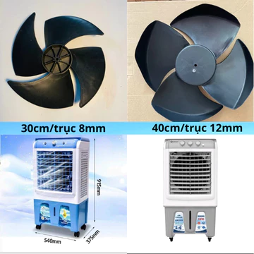 Cánh quạt hơi nước trục 12mm 8mm, cánh quạt điều hoà hơi nước 4 cánh chạy êm sải cánh 30cm 40cm