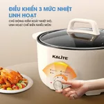 Nồi lẩu đa năng KALITE KL568 Elegant, dung tích 6L lý tưởng cho gia đình 4-6 người, mâm nhiệt ống đôi, ông suất 2000W — ảnh 5