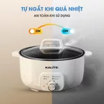 Nồi lẩu đa năng KALITE KL568 Elegant, dung tích 6L lý tưởng cho gia đình 4-6 người, mâm nhiệt ống đôi, ông suất 2000W — ảnh 7