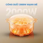 Nồi lẩu đa năng KALITE KL568 Elegant, dung tích 6L lý tưởng cho gia đình 4-6 người, mâm nhiệt ống đôi, ông suất 2000W — ảnh 4
