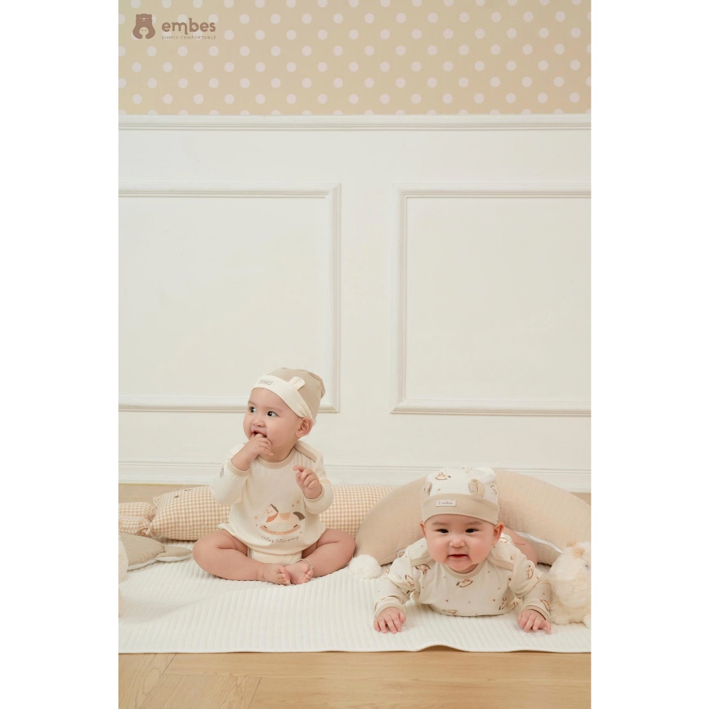 Phụ Kiện Sơ Sinh Embes, Mũ Chóp Phối Tai Chuột Cute Chất Cotton Mềm Mại Cho Bé Sơ Sinh Từ 0-9 Tháng
