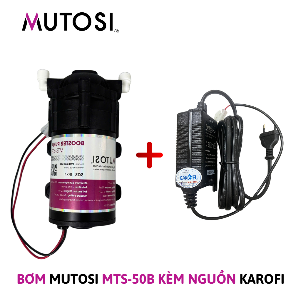 Combo Bơm Máy Lọc Nước và Nguồn Karofi Dùng Thay Thế Cho Các Máy Lọc Nước RO- Chính Hãng Bảo Hành 12 Tháng