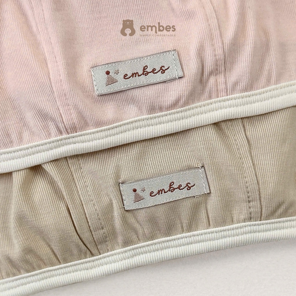Phụ Kiện Sơ Sinh Embes, Mũ Buộc Phối Tai Cún Cute Chất Cotton Mềm Mại Cho Bé Sơ Sinh Từ 0-9 Tháng