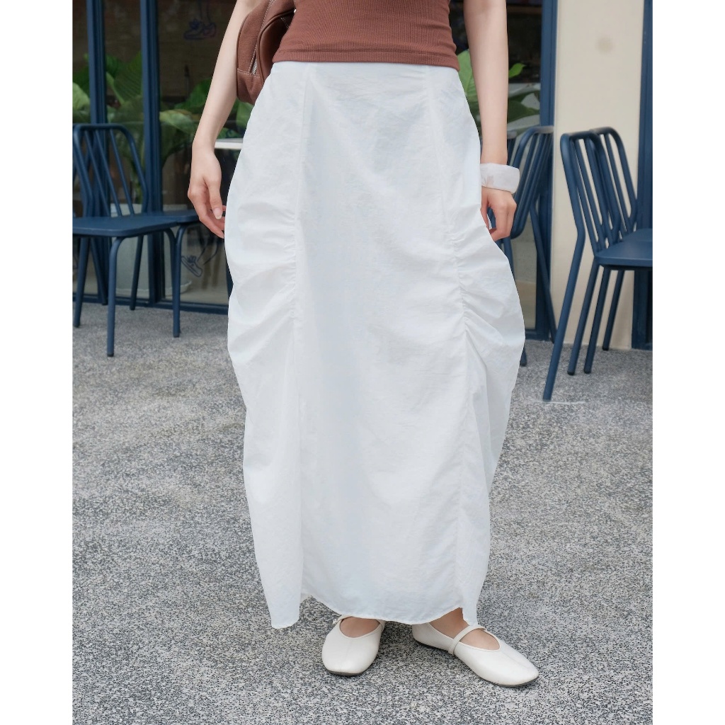 Chân Váy Nữ  SYOHS SKIRT Chất Kaki Dù Nhún Tà Lạ Mắt SECODEE