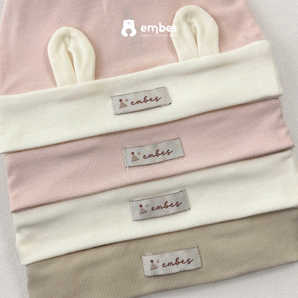 Phụ Kiện Sơ Sinh Embes, Mũ Chóp Phối Tai Chuột Cute Chất Cotton Mềm Mại Cho Bé Sơ Sinh Từ 0-9 Tháng