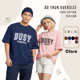 Áo Thun Nam Nữ Oversize 100% Cotton Cao Cấp CLARO - text