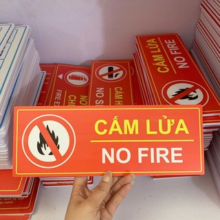 Combo 4 bảng PCCC, nội quy tiêu lệnh chữa cháy, bảng cấm lửa, bảng cấm hút th.uốc - Fomex dày 5mm - Tặng kèm băng dính