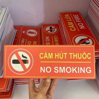 Combo 4 bảng PCCC, nội quy tiêu lệnh chữa cháy, bảng cấm lửa, bảng cấm hút th.uốc - Fomex dày 5mm - Tặng kèm băng dính