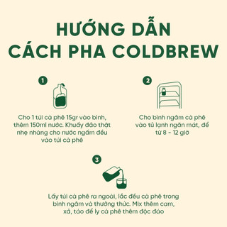 Cà Phê Pha Lạnh Coldbrew - Zili Coffee - HƯƠNG TRÁI CÂY, VỊ NGỌT DỊU, CHUA THANH [10 Túi lọc]