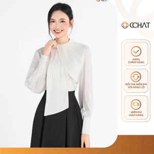 Áo Kiểu Nữ 𝐂𝐂𝐇𝐀𝐓 Dáng Suông Kiểu Munea Chất Liệu Cao Cấp 25ADD2002ST
