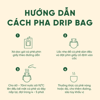 Drip Bag Coffee - Combo 5 gói cà phê dùng thử - Zili Coffee