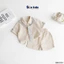 Bộ sơ mi cộc tay bé trai trơn màu fom rộng, set sơ mi hàng oversize công tử bé trai