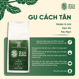 Cà phê nguyên chất rang mộc ZILI COFFEE NGON ĐẬM VỊ THƠM NỒNG dành cho quán [12 túi]