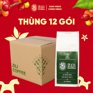 Cà phê nguyên chất rang mộc ZILI COFFEE NGON ĐẬM VỊ THƠM NỒNG dành cho quán [12 túi]