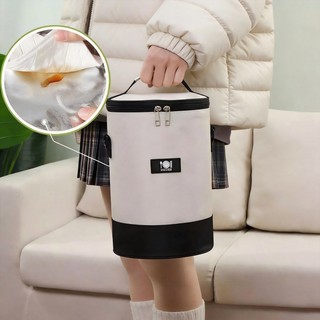 nhôm giữ nhiệt, túi đựng cơm trưa giữ nhiệt,Túi đựng hộp cơm tròn hình trụ giữ nhiệt tốt, chống thấm nước