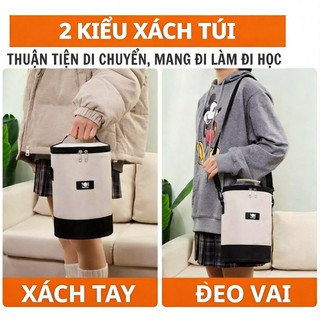 nhôm giữ nhiệt, túi đựng cơm trưa giữ nhiệt,Túi đựng hộp cơm tròn hình trụ giữ nhiệt tốt, chống thấm nước