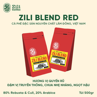 Cà phê Nguyên Chất Blend Red Robusta Culi Rang mộc - ĐẬM ĐÀ, CHUA NHẸ, HẬU NGỌT - Zili Coffee [500G]